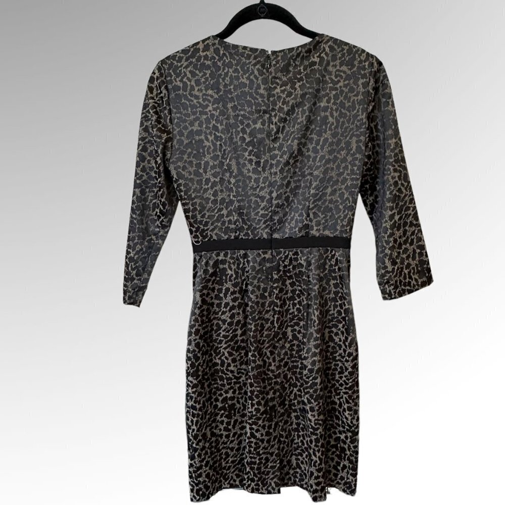 Antonio Melani Animal Print Fitted Dress  Size 0 - Picture 3 of 6